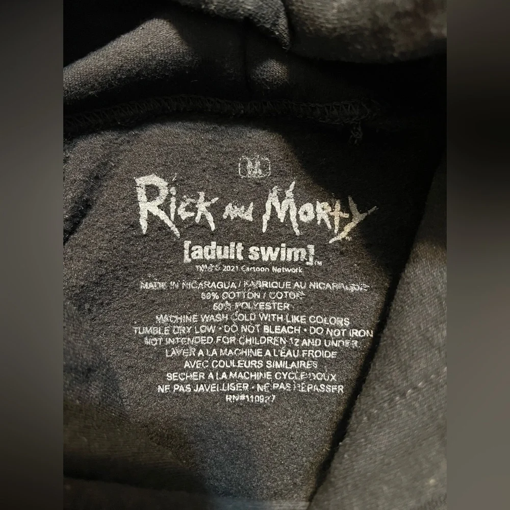 Rick And Morty Adult Swim Cartoon Sweatshirt Adult Size M Hoodie Pullover Skate